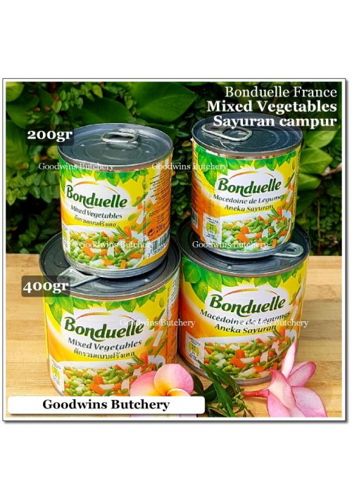 Vegetable Bonduelle France tin MIXED VEGETABLE 200g (small tin)